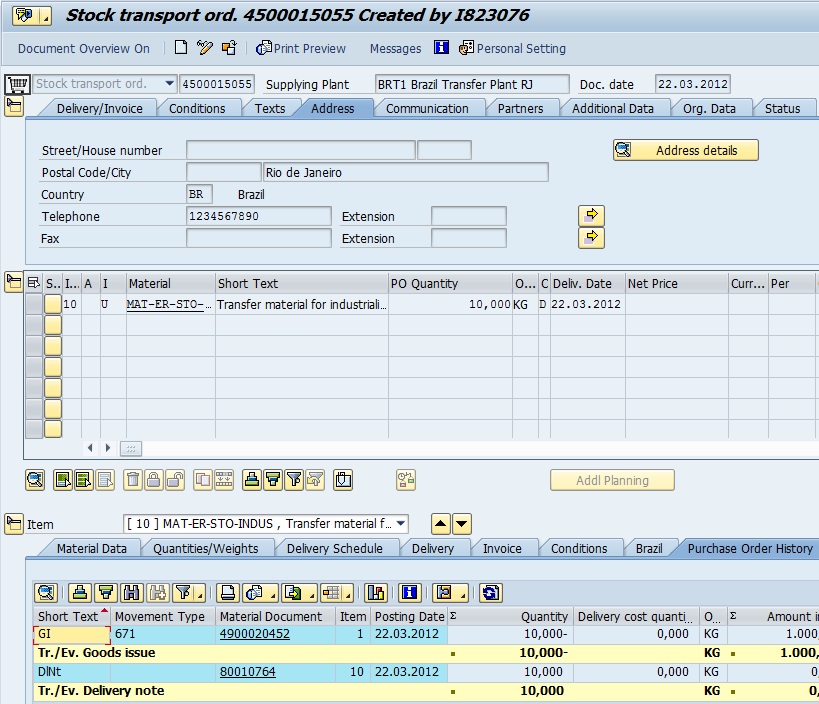 sap purchase order by vendor
